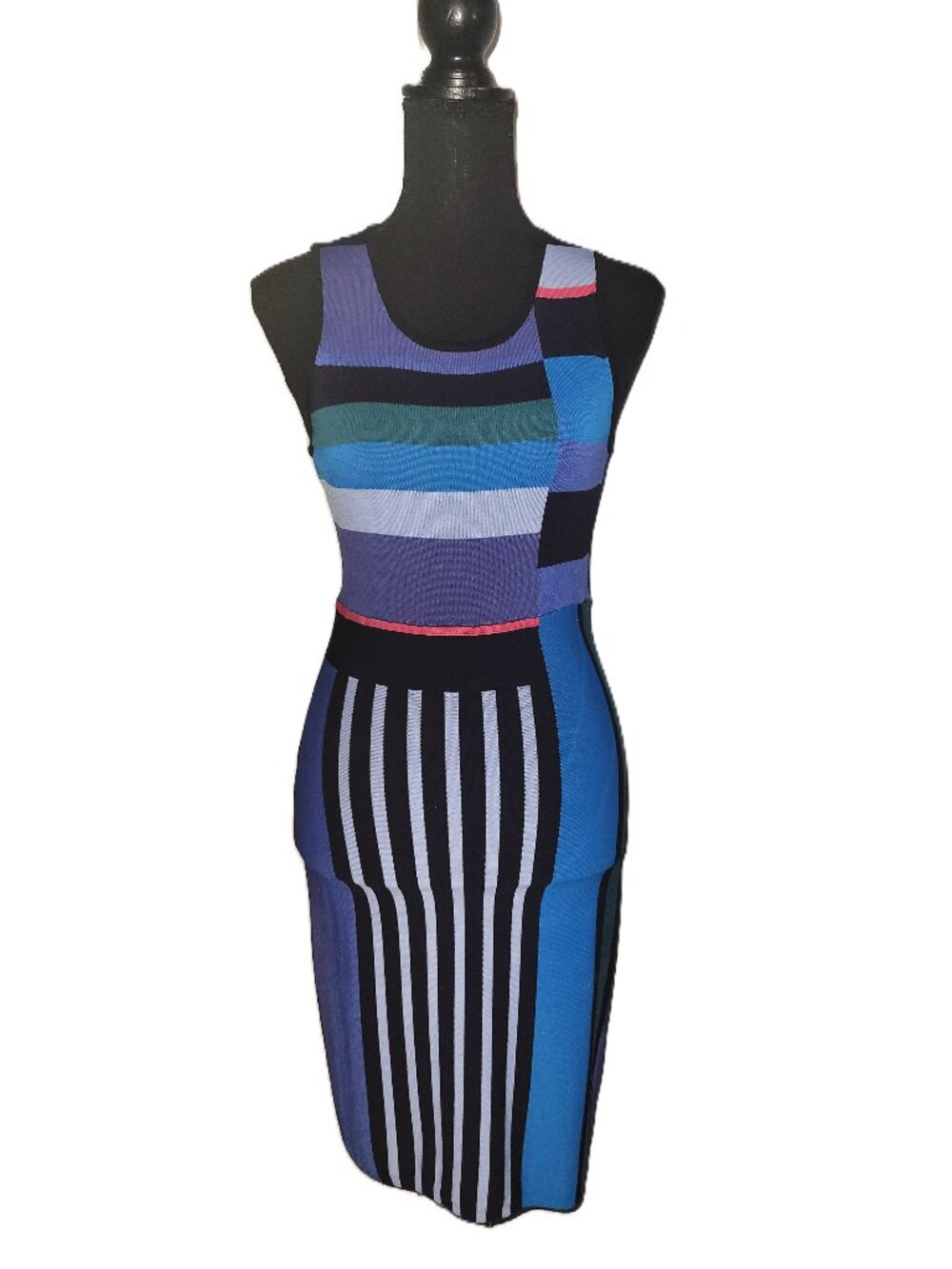Desigual Stripe Bodycon Dress - XS